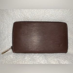 Louis Vuitton Brown Epi Zippy Wallet